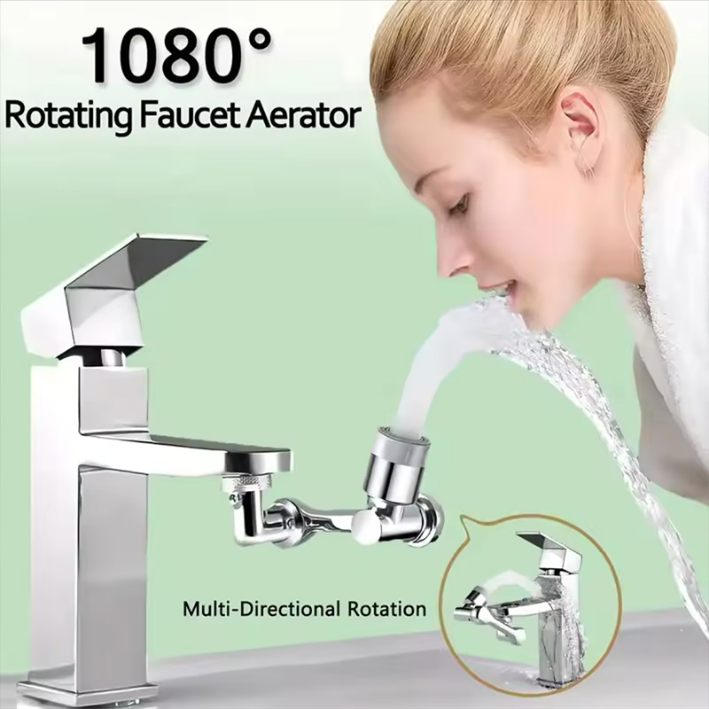 سر شیر آب چرخشی مدل بازویی جنس استیل مدل Metal